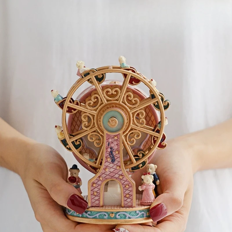 Creative Rotating Ferris Wheel Music Box Home Exquisite Decorations Unique Gifts