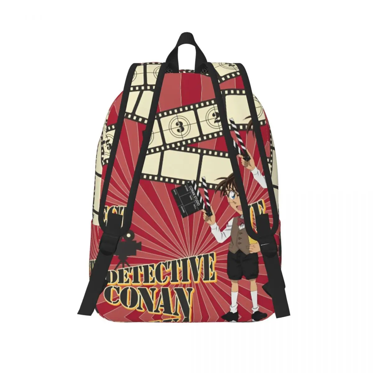 Vintage 90s Detective Conan Anime Backpack Men Women Teenage School Business Daypack Cartoon Laptop Computer Canvas Bags Gift
