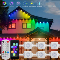 Outdoor Eaves LED light kit 16703IC(WS2812B) RGBIC 30 Pixels Addressable Led string Waterproof Light DC24V