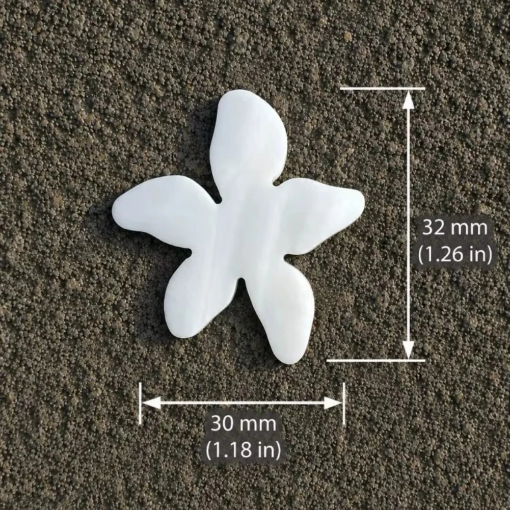 2pcs Irregular Flower Shell Slice Pendant Genuine White Mother of Pearl Freshwater Mussel Charm DIY Jewelry Brooch Craft No Hole