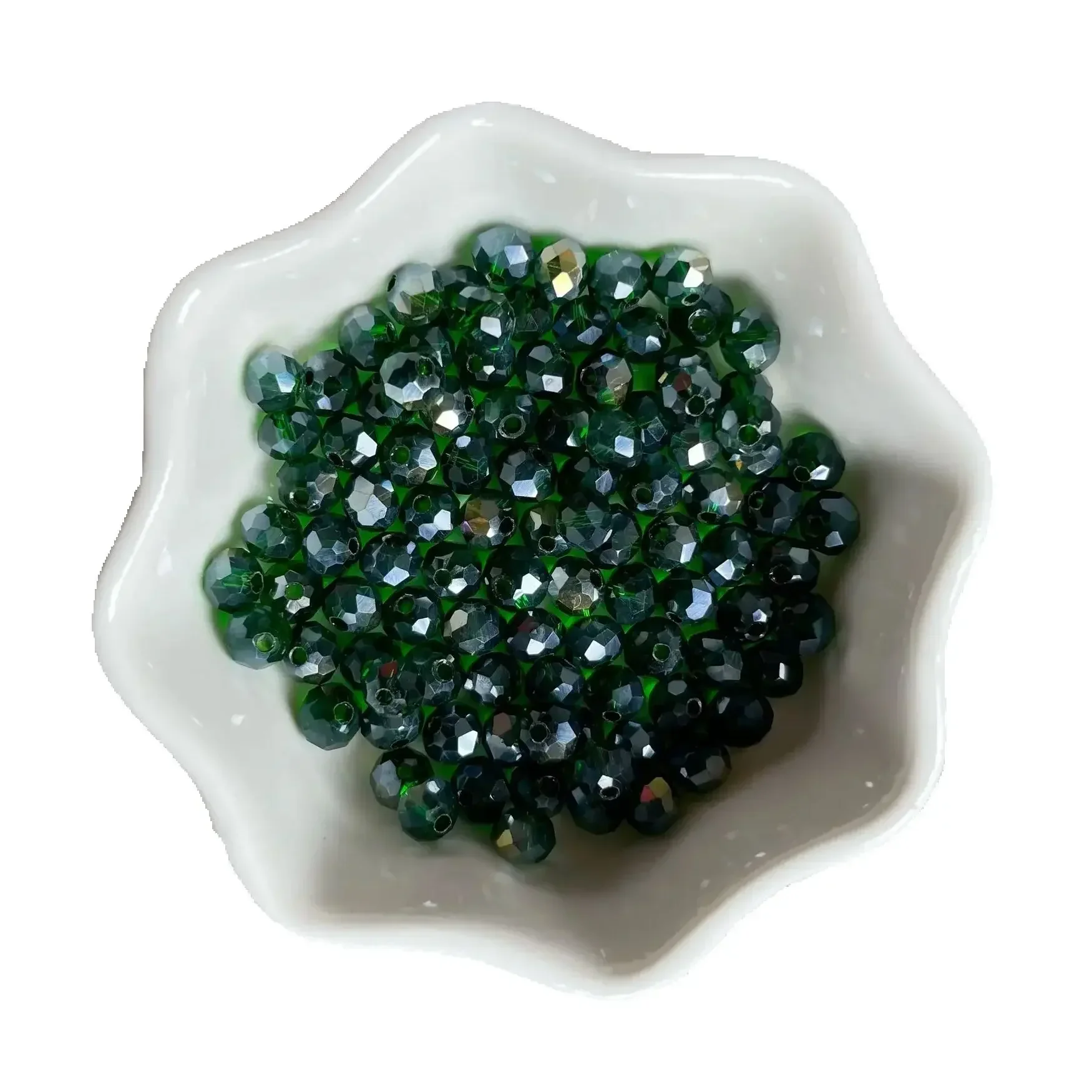 50pcs 4*6mm Rondell Austria Faceted Crystal Beads