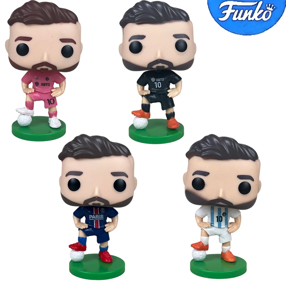 Pop  Messi Q Version Doll No.10 Jersey Football  Collection Model Doll For Birthday Christmas Gift