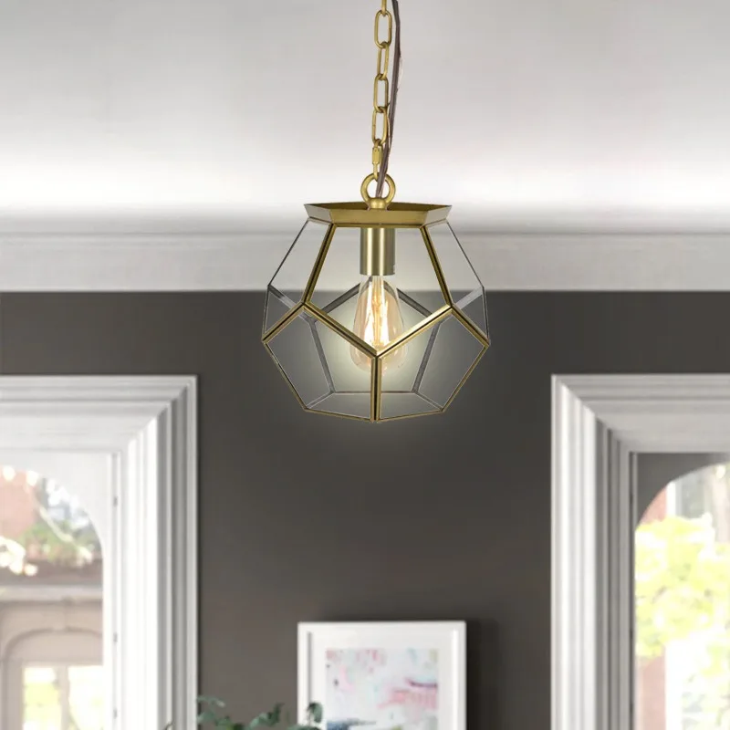 American style small chandelier bedroom bedside bar balcony chandelier hallway light