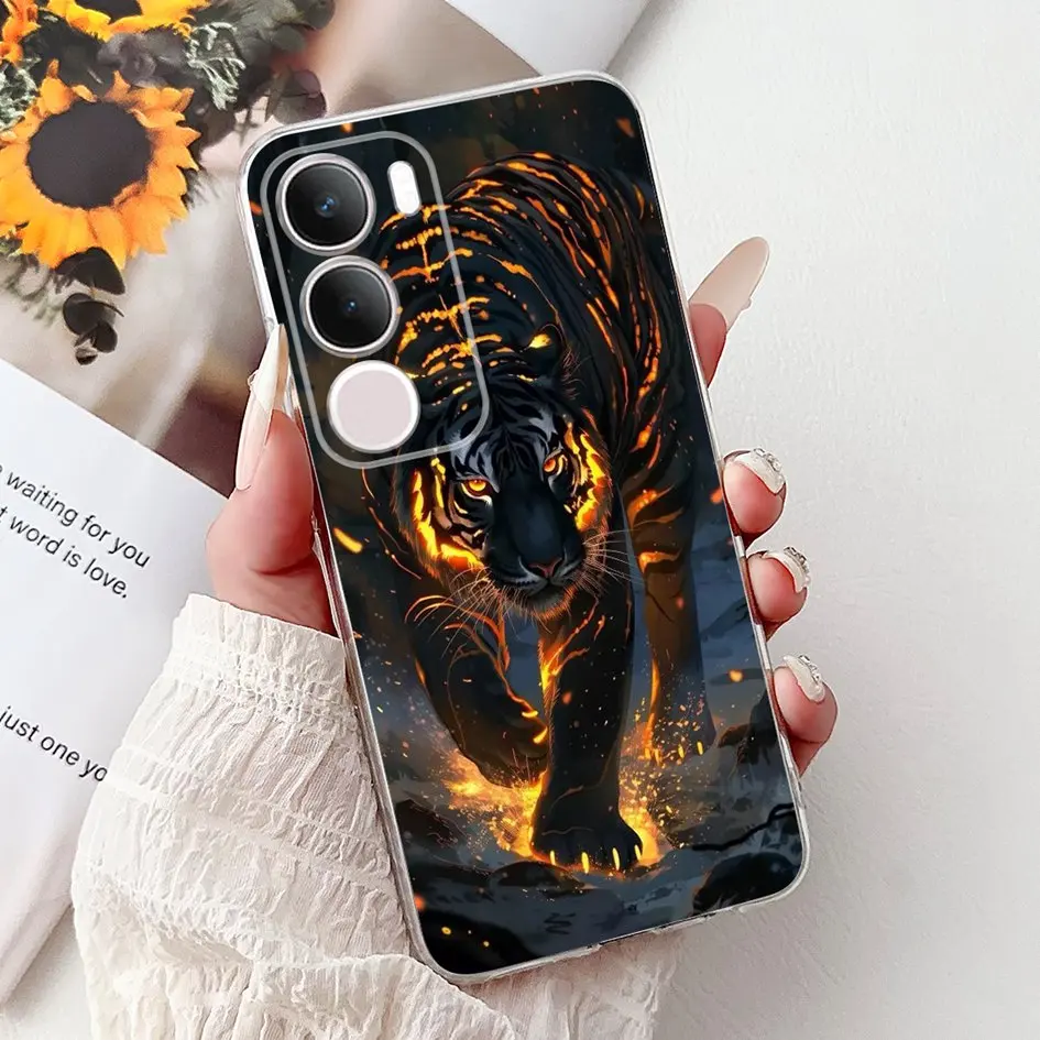 For Vivo Y19s Case VivoY19s V2419 Silicone Cover New Stylish Butterfly Flower Transparent Soft Funda For Vivo Y19s 4G Phone Case