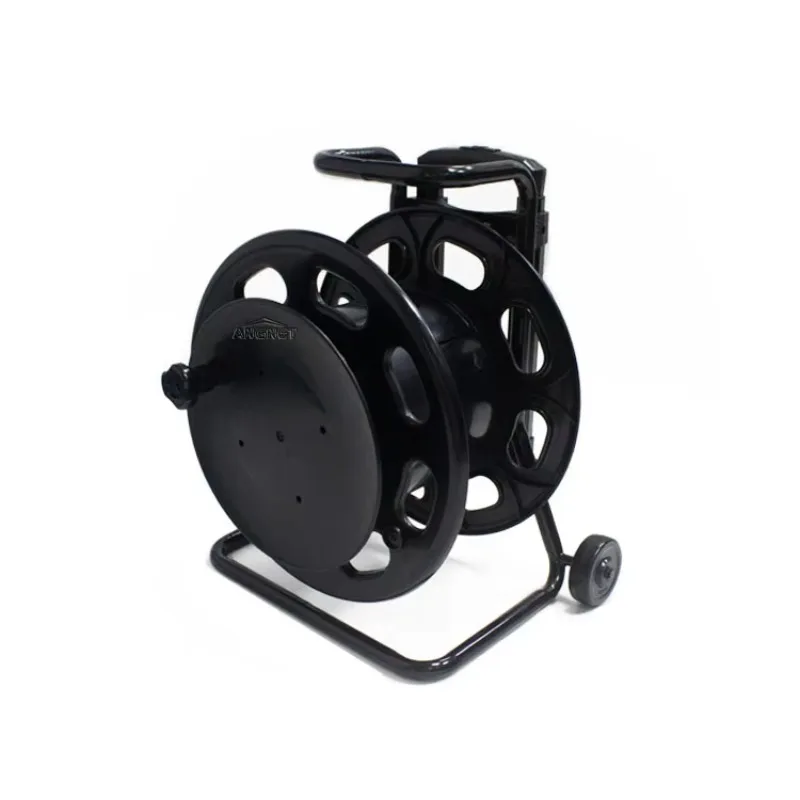 Field Deployable Fiber Optic Cable Reel Mobile Optical Cable Spool with Pull Handle