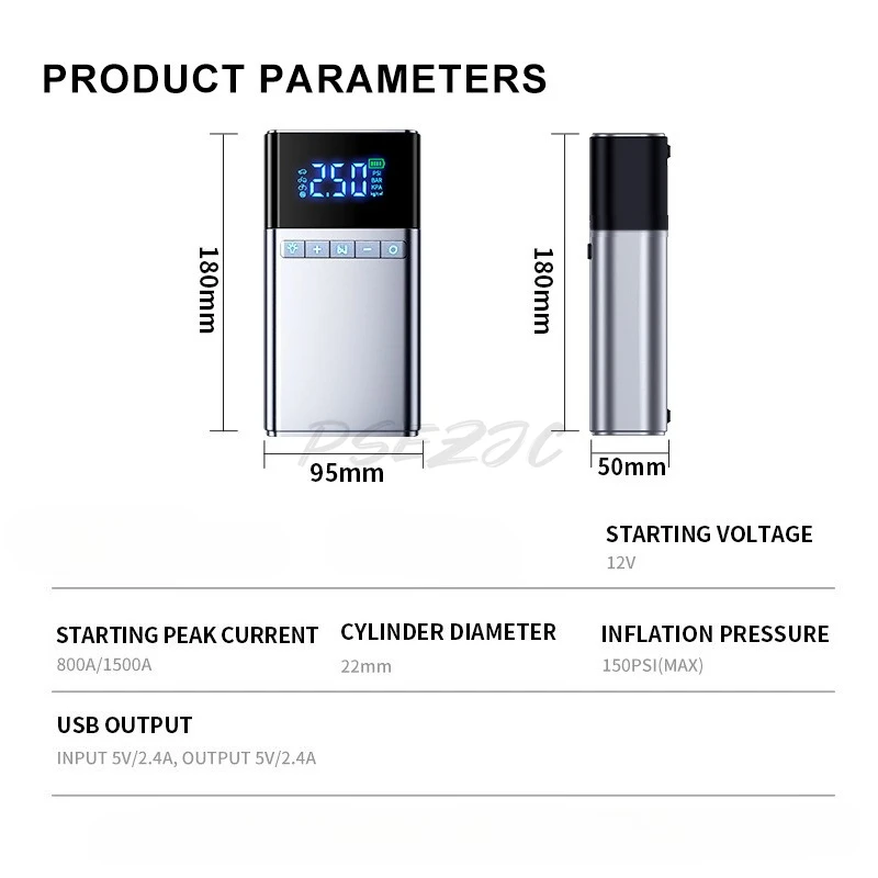 Car Mounted Inflation Pump Car Emergency Start Power Supply Multifunctional Inflation Pump