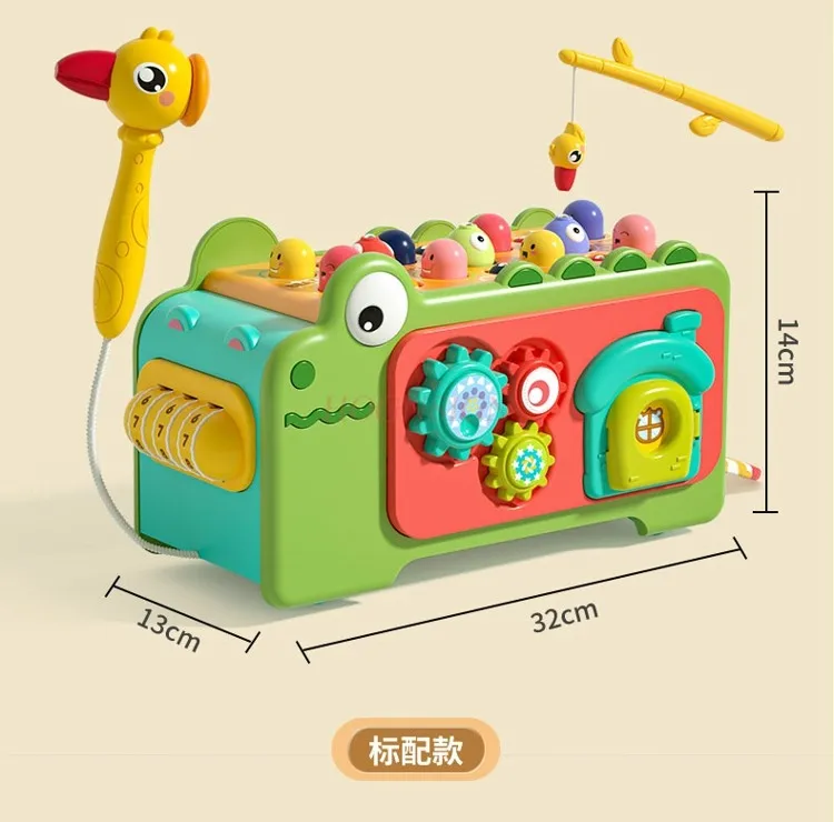 Groundhog children's toys, preschool education, early childhood education, multifunctional fishing blocks