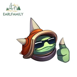 EARLFAMILY 13cm x 11cm for Rammus Ok Emote League of Legends Car Stickers Scratch-Proof Personality Decals Simple Car Goods