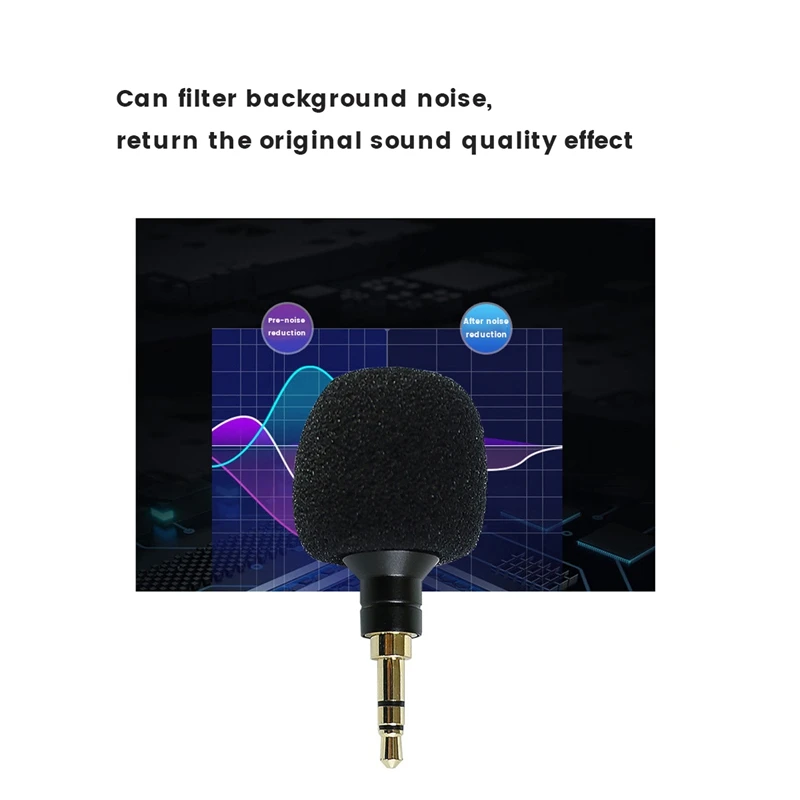 Mini Microphone Condenser Mic Bendable Flexible Active Noise Reduction Sensitive Mic, Easy To Use Fine Workmanship