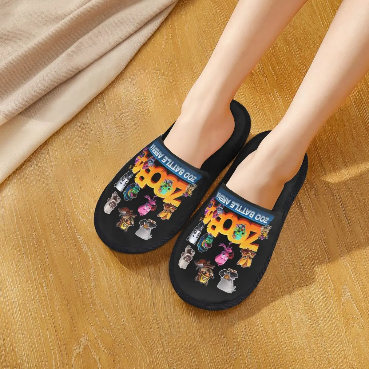 

Custom Great Model Zooba Battle Arena Gift Music Fans Slippers Memory Foam Warm Soft Women House Slipper Indoor Fluffy Shoes