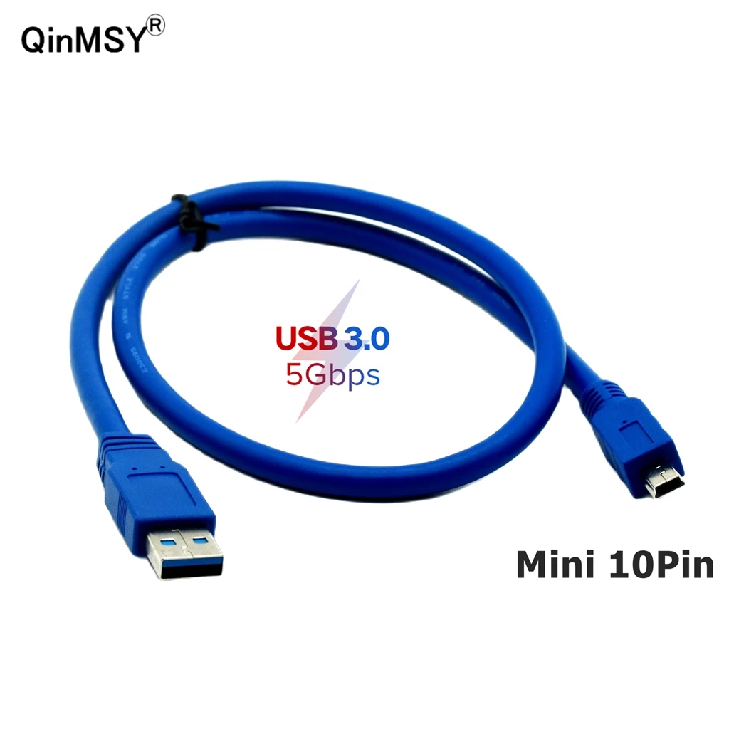 USB 3.0 A męski na Mini 10 Pin B przedłużacz kabla do tabletów kamery HUB HDD złącze 0.3M 0.6M 1M 1.5M 3M 5M