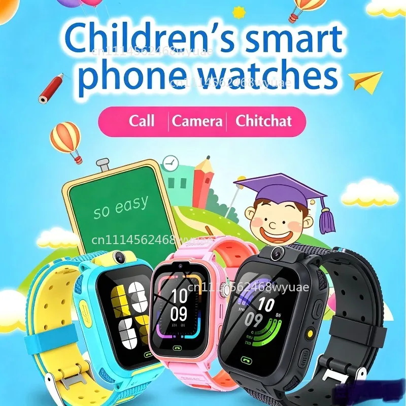 Kids Smartwatch Waterproof GPS Tracker Video Call Flashlight Multi-language Childrens Smart Watch