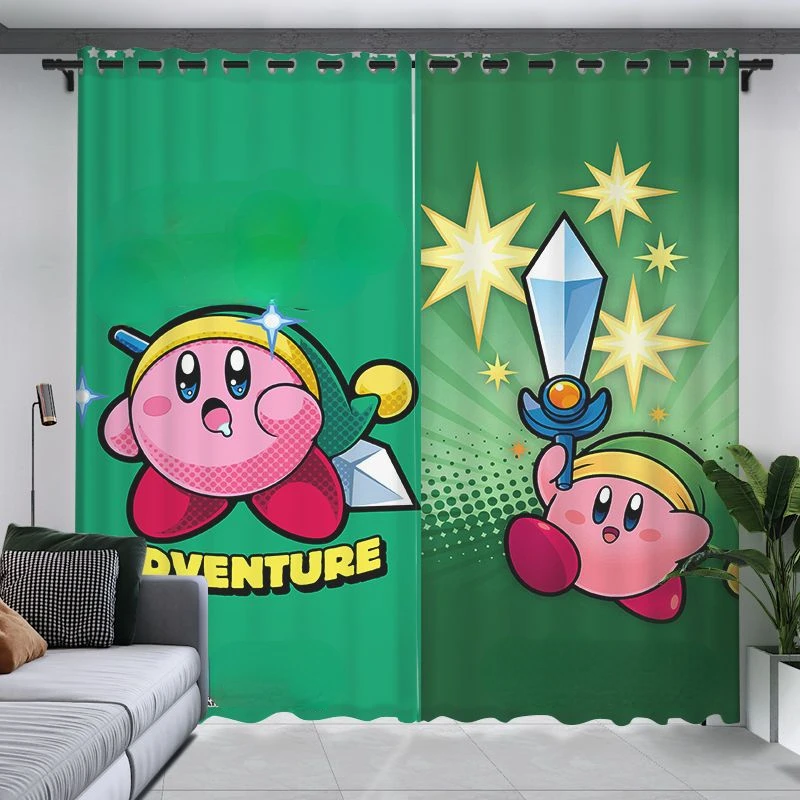 Sanrio Series Kuromi Curtains Pack, Quarto de Criança, Rosa, Cortinas Fofas para Quarto, Janelas Bay, 1.2m, 1.5m Largura, 2Pcs