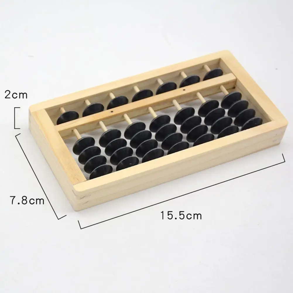 7 Column 5-Bead Wooden Abacus Smooth No Odor Children Math Arithmetic Calculating Tool Counting Frame Student Educational Toy