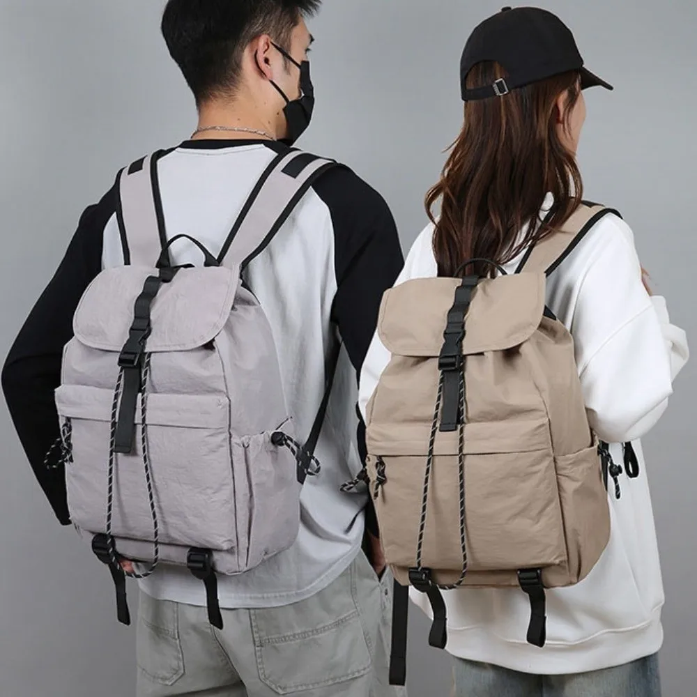 

Nylon Large Capacity Backpack Durable Daypack Students School Bag Fixed Webbing Scratch Prevention Shoulders Bag School