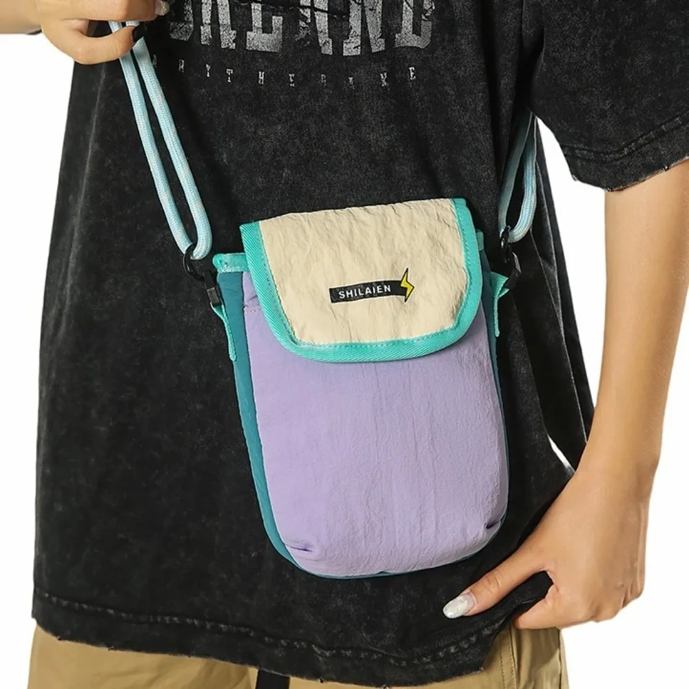 

Men Wallet Nylon Crossbody Bag Waterproof Korean Style Sports Phone Bag Lightweight Bank Card Organizer Small Storage Bag