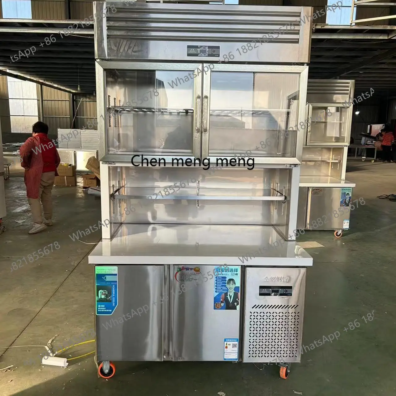 

Countertop refrigeration, refrigeration, wall-mounted freezer, commercial dual-temperature freezer, kitchen hanging cabinet