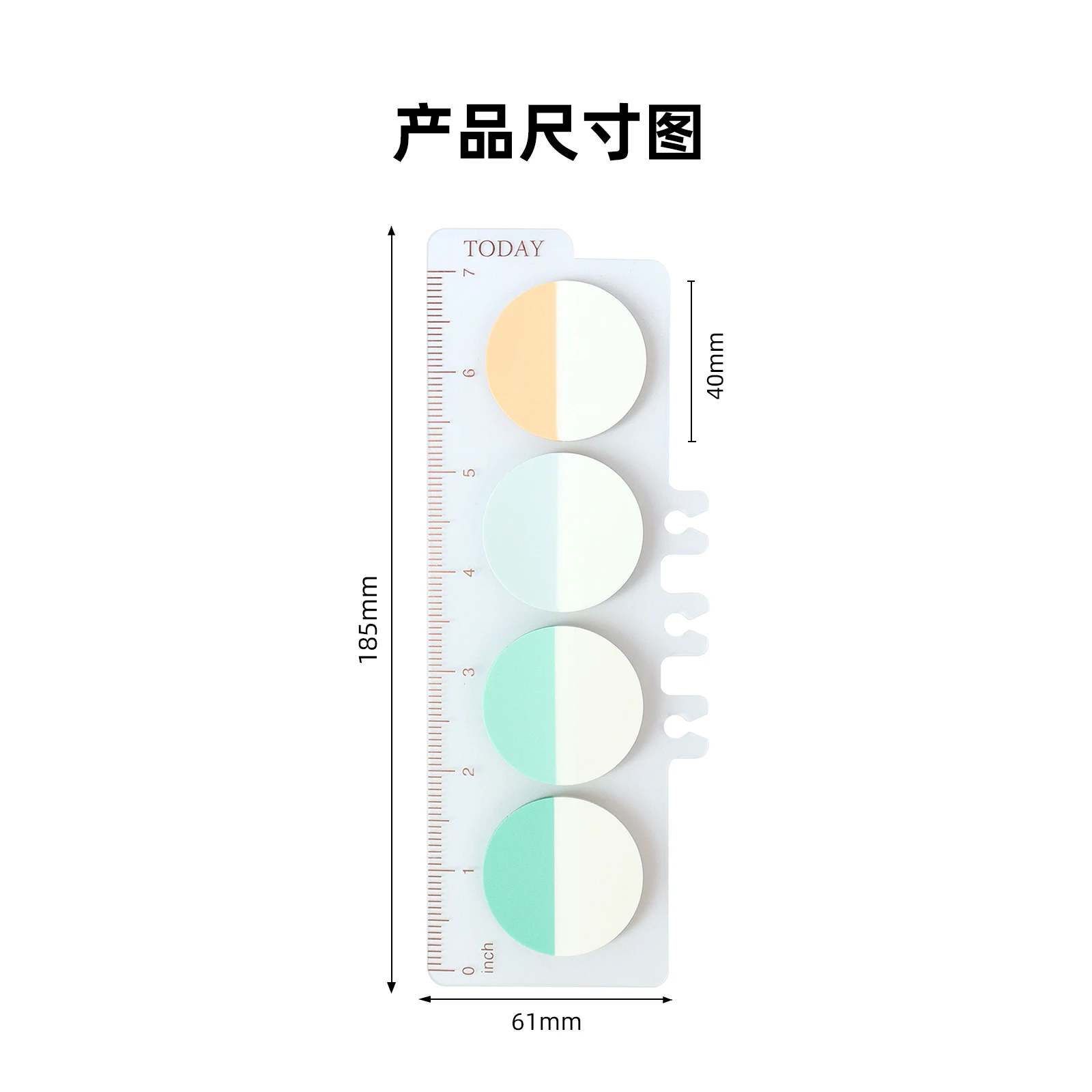 Transparent Sticky Note Self-Adhesive Bookmarks Kawaii Clear Sticky Adhesive Notes For DiscBound Planner Office Supplies