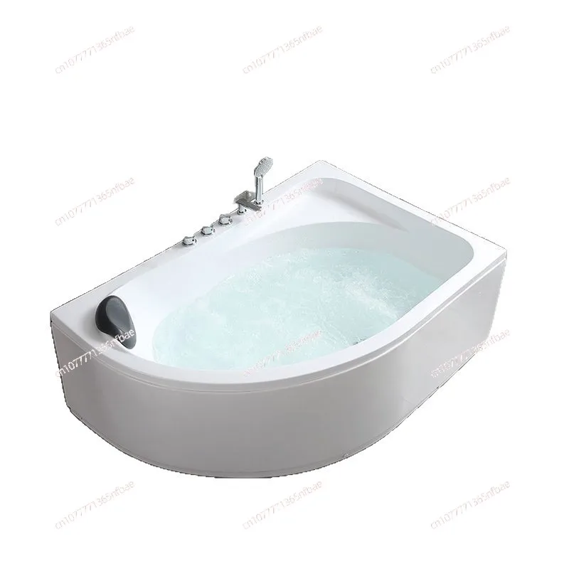 

Triangle bathtub Fan-shaped curved constant temperature household adult surfing massage heating small bathtub