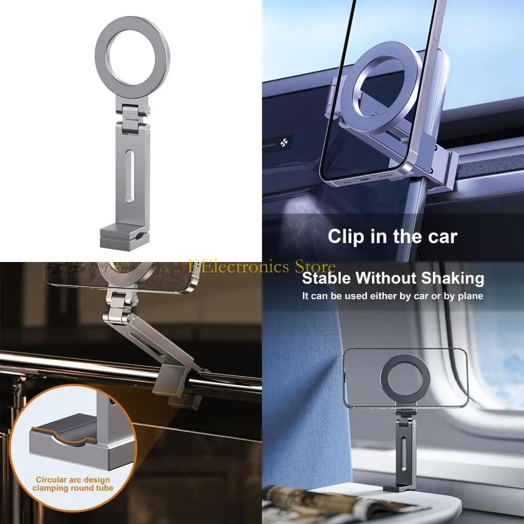 

B03C Phone Mount Travel Essential Phone Stand with Attachment Rotations Rack