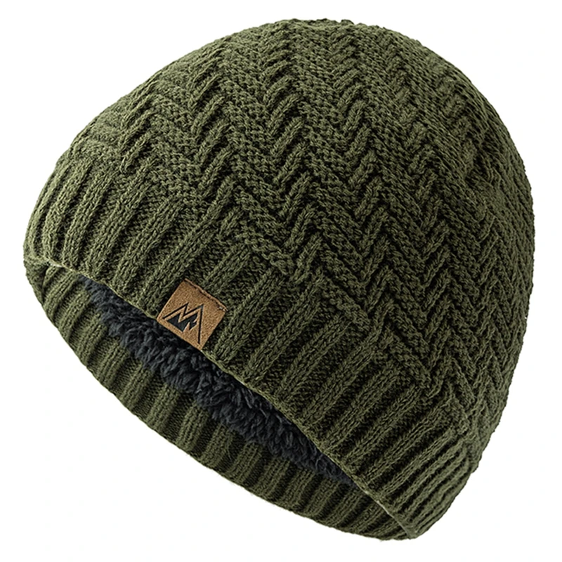 Unisex Peak Labal Winter Hats Fashion Knitted Hats For Men And Women Beanie Cap Outdoor Plush Fur Lined Warm Sports Hats, image 11