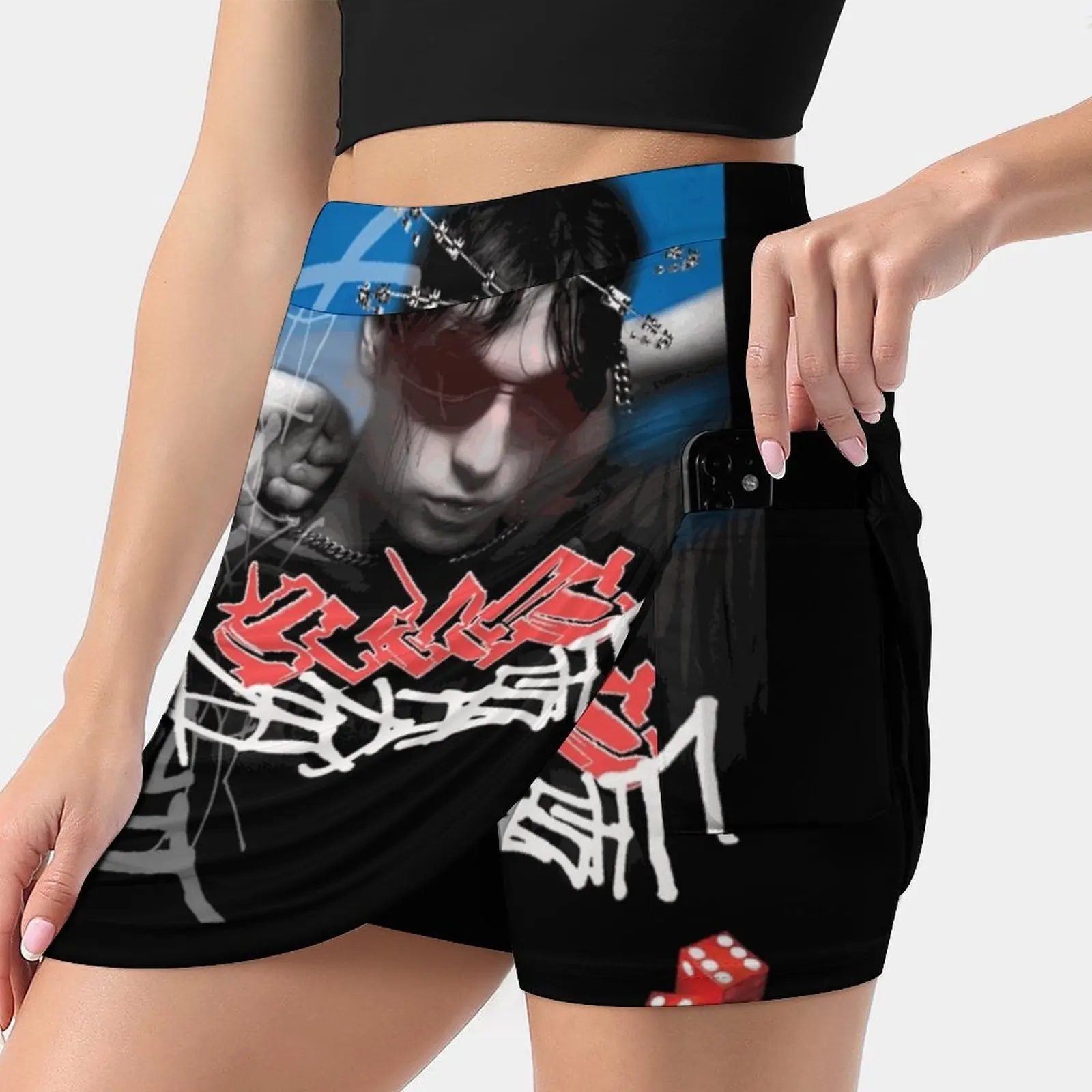 Bladee Drain Gang Red Light Gtbsg Poster Logo Women Sports Skirt Tennis Golf Dance Fitness Running Yoga Skirts Bladee Drain