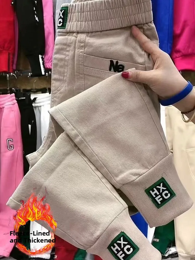 

Женские спортивные брюки Thiened Fce Harlan, повседневные брюки, осенне-зимние новые брюки Harlan с высокой талией, корейский стиль