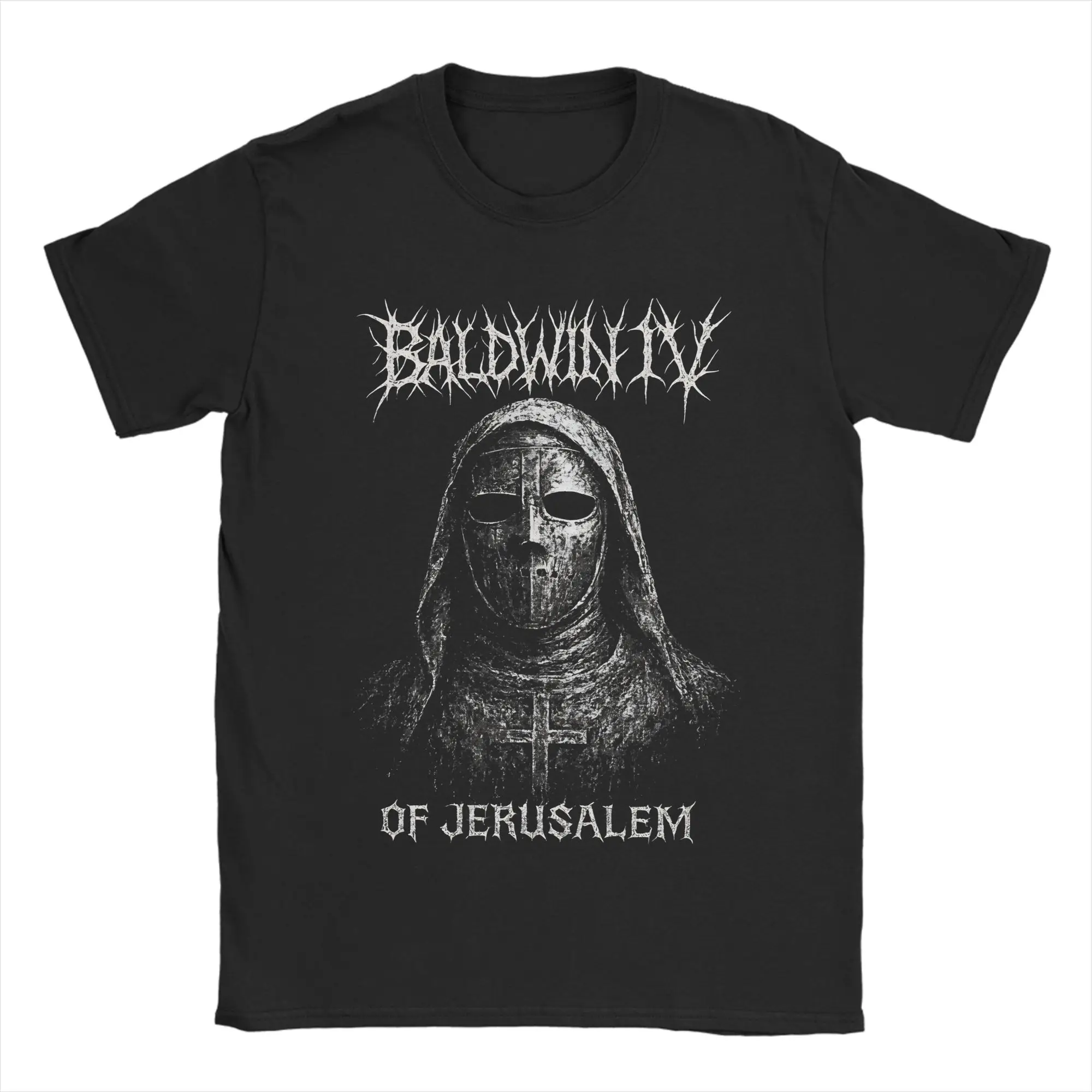 Baldwin IV of Jerusalem T Shirt for Men 100% Cotton Novelty T-Shirts Round Collar  Tee Shirt Short Sleeve Clothes Gift Idea
