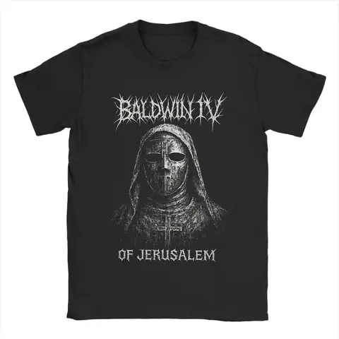 Baldwin IV of Jerusalem T Shirt for Men 100% Cotton Novelty T-Shirts Round Collar  Tee Shirt Short Sleeve Clothes Gift Idea