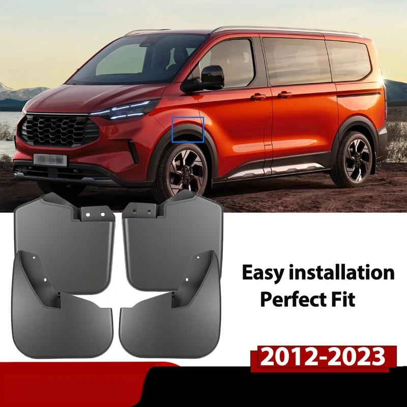High Quality 4PCS Mudguards Mudflaps Splash Guards Transit Custom Tourneo 2012-2023 Front Rear Anti-Rust Accessories
