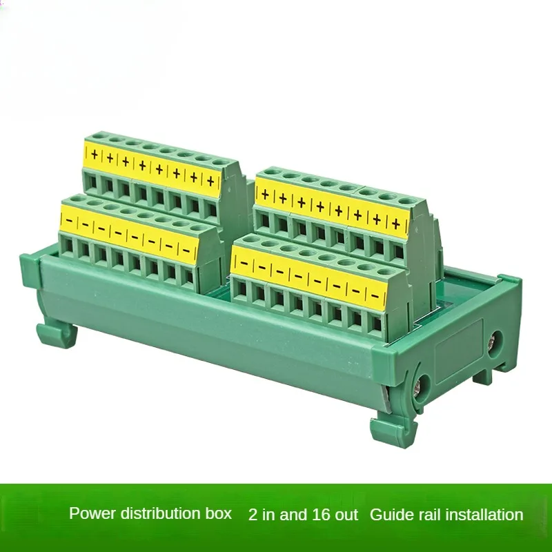 

2-in-1-out 16-way Wire Junction Box with Power Splitter Terminal, Positive and Negative Common End