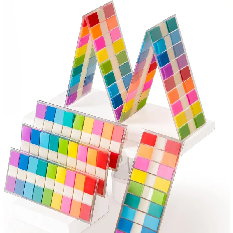 

6 упаковок, 1080 шт., прозрачные красочные индексные креативные блокноты для офиса, школы, канцелярские принадлежности, самоклеящиеся наклейки, липкие блокноты для заметок