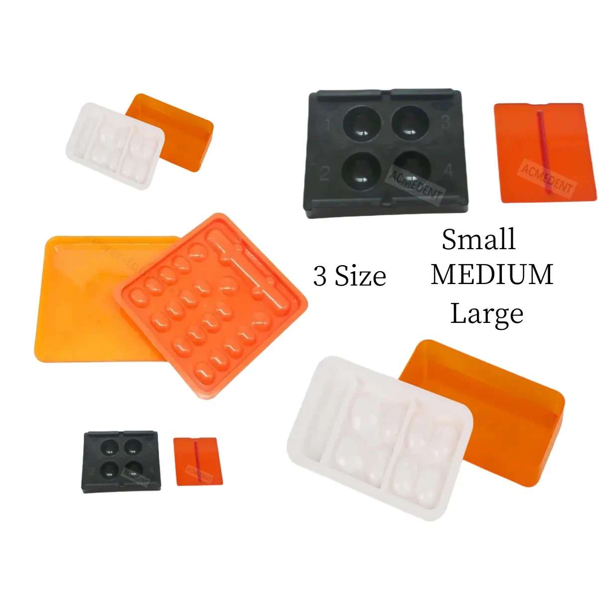 

Dental Light Cure Hand Shield Composite Mixing Cover Orange Shading Box