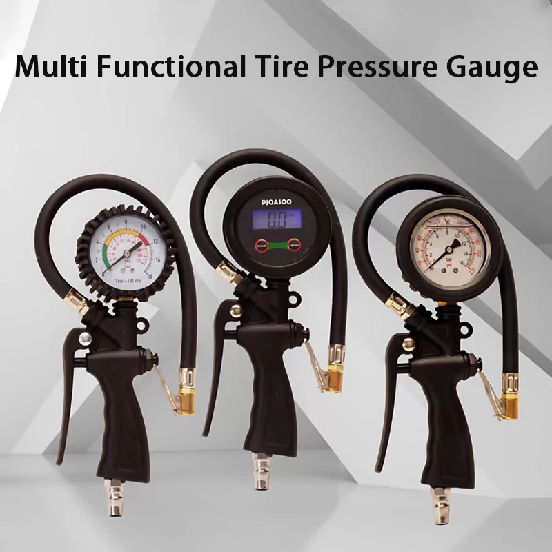 Tire Pressure Gauge High-Precision Car Tire Pressure Monitor Digital Display Tire Pressure Gun Gas Filling And Inflation Gun
