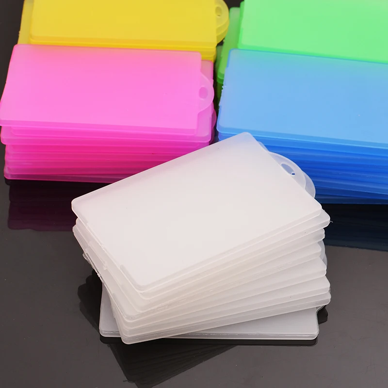 

10Pcs Soft Clear Plastic Card Sleeves Protectors, for ID Cards LW