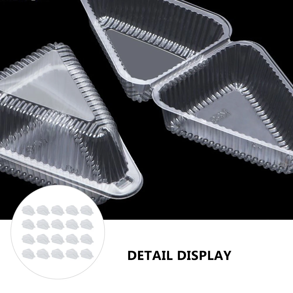 

25pcs Triangle Cake Boxes Small Pie Container Transparent Slice Pie Box Cheesecake Display Clear Pies Holder Wedding Party