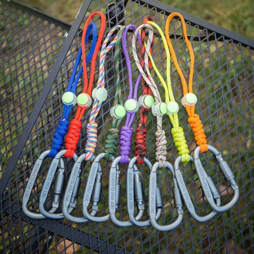 عالية الجودة الإبداعية Paracord المفاتيح الحبل لون عشوائي 23*4 سنتيمتر السلامة مكافحة فقدان حزام قفل الربيع حبل معلق