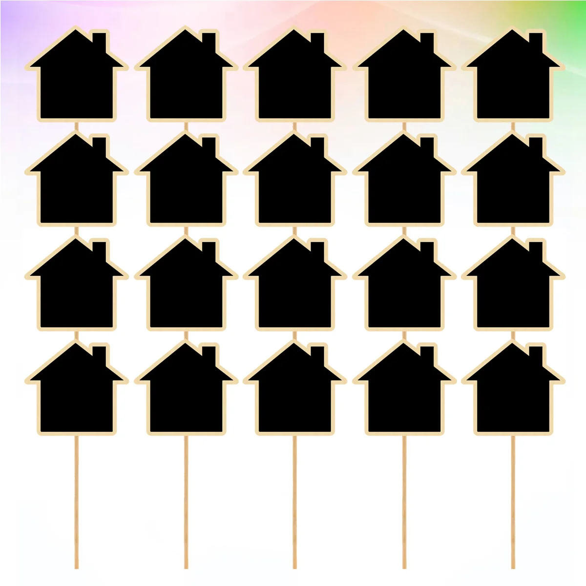 20 قطعة من أغطية السبورة الخشبية الصغيرة ملصقات زهور الحديقة مع سطح قابل للكتابة لعلامات أسعار معرف النباتات ديكور العطلة