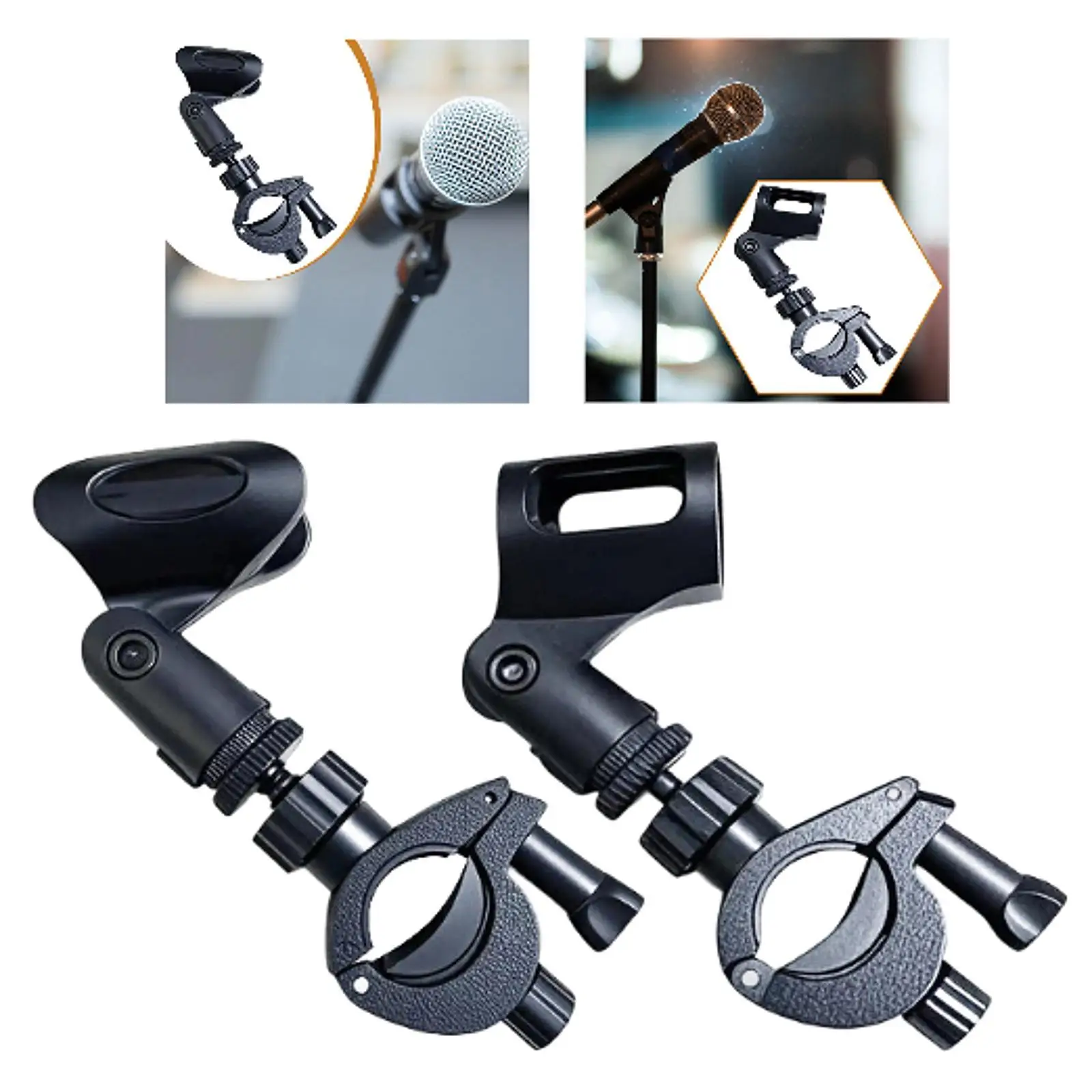 Clamp Mount Adjustable Easy to Install Mic Clip Holder Support for Trombone Podcasting Trumpet Practice Mic Stand