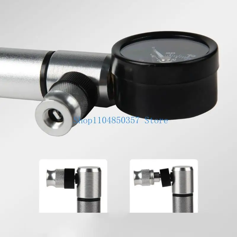 

652F Bicycles Tire Portable Air Inflator Small Handheld Bike with Gauge