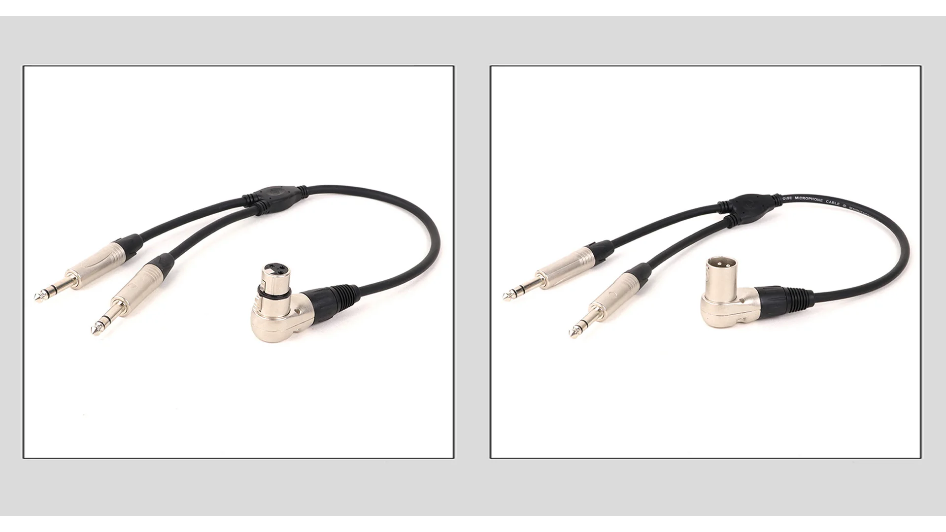 Profession elle Dual 6,35mm Trs Buchse an 3-polige rechtwinklige Buchse/Stecker xlr y Splitter Adapter kabel für Gitarren mikrofone 0,3 m 0,5 m – Detail 3