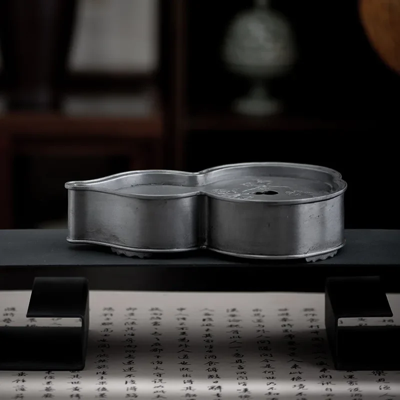 Gourd Ancient Tin Old Pot Tray Retro Kung Fu Dry Pour Table Tea Plate Pot Water Drop Container Tea Tray Mat Water Storage