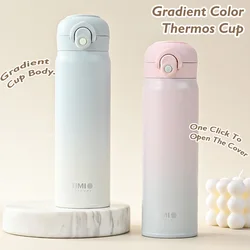 500ml Large Capacity Thickened 316 Stainless Steel Gradual Change Color Cup Vacuum Thermal Insulation Portable Tumbler Thermos