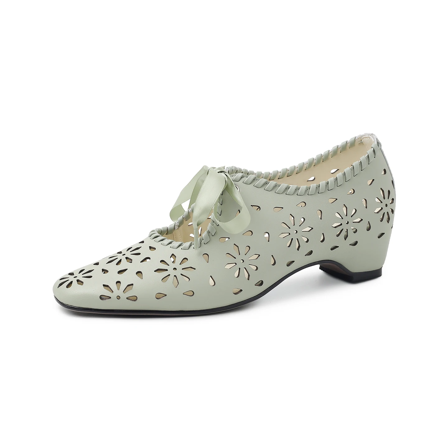 

Genuine Leather Sheepskin Women's Sandals,Hollow out High Heels Breathable Wedges Heels Summer Women Shoes