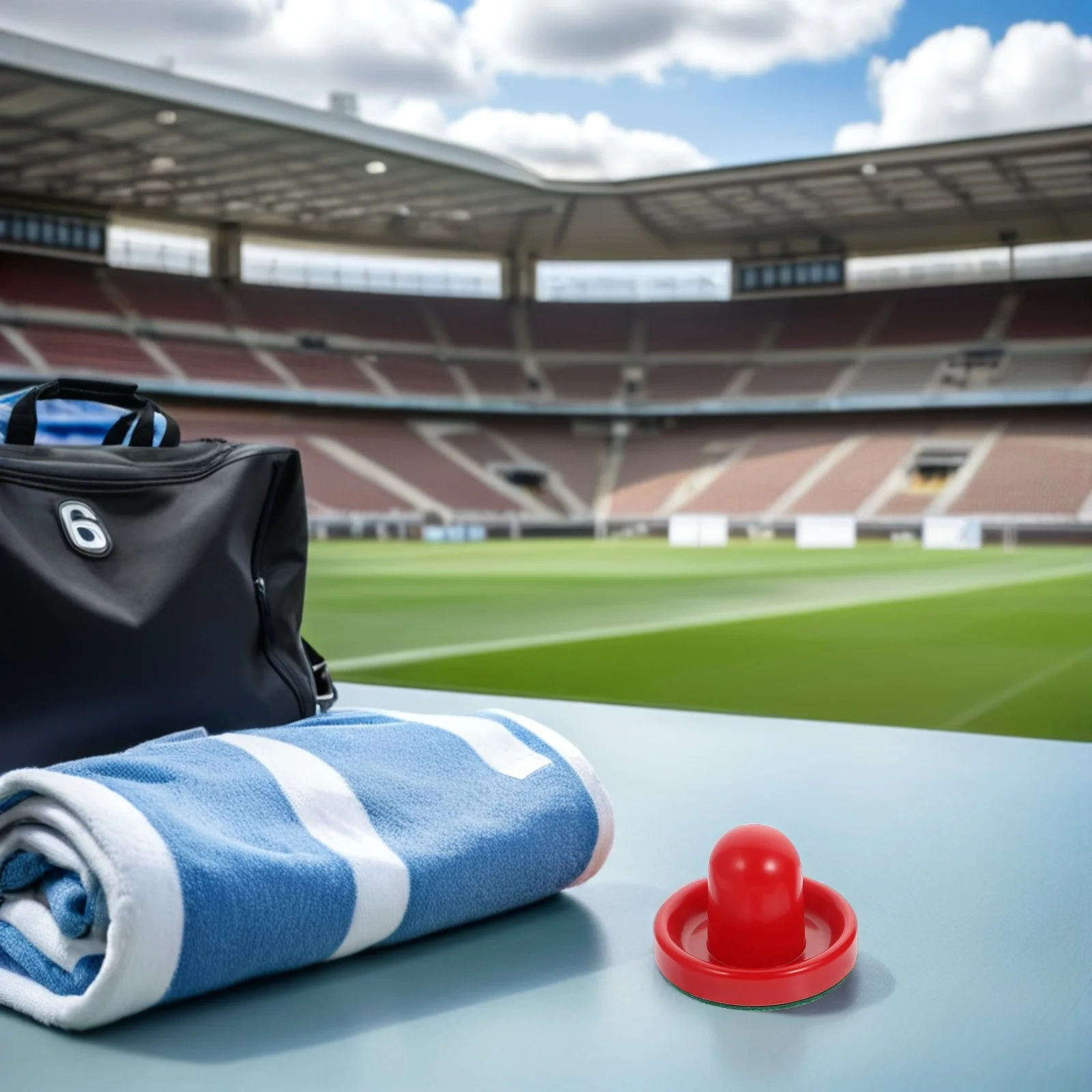 مجموعة واحدة من أدوات استبدال ألعاب هوكي الجليد على الطاولة تتضمن المضربين وكرات الصولجانات لملحقات هوكي الهواء المدمجة الممتعة للعائلة