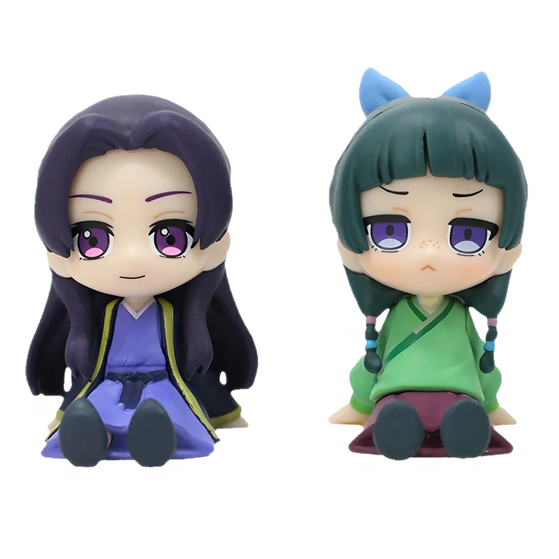 Figurka anime w stylu Q, z serii Dzienniki Aptekarza, Maomao Jinshi, mini, kawaii, siedząca, ozdoba na biurko, do samochodu, model, prezent.