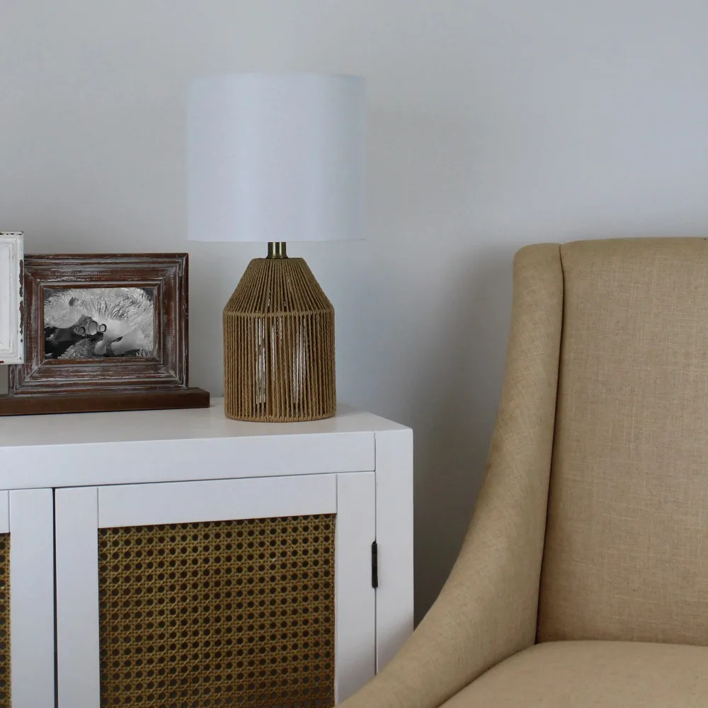 Tischlampe aus natürlichem Seil, 16H