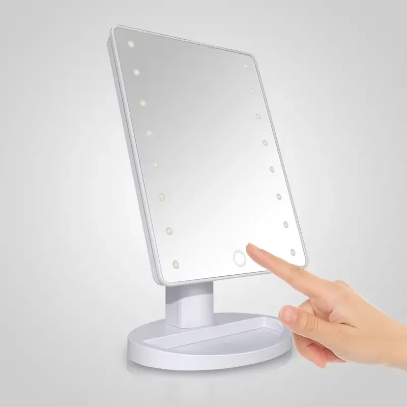 2026Missmeeca Smart LED Vanity Mirror for Makeup – 180° Adjustable with Touch Control 3-Color Dimmable Lights USB Charging Port