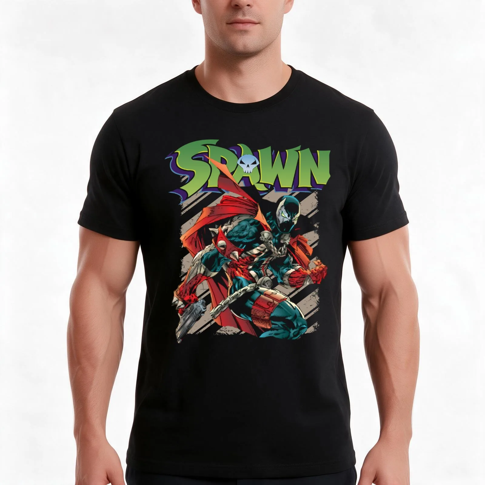 Vintage spawn - Hell Spawn T-Shirt Summer Casual Cotton Tee Oversized Streetwear Tops Vintage Graphic Print Unisex Men Women