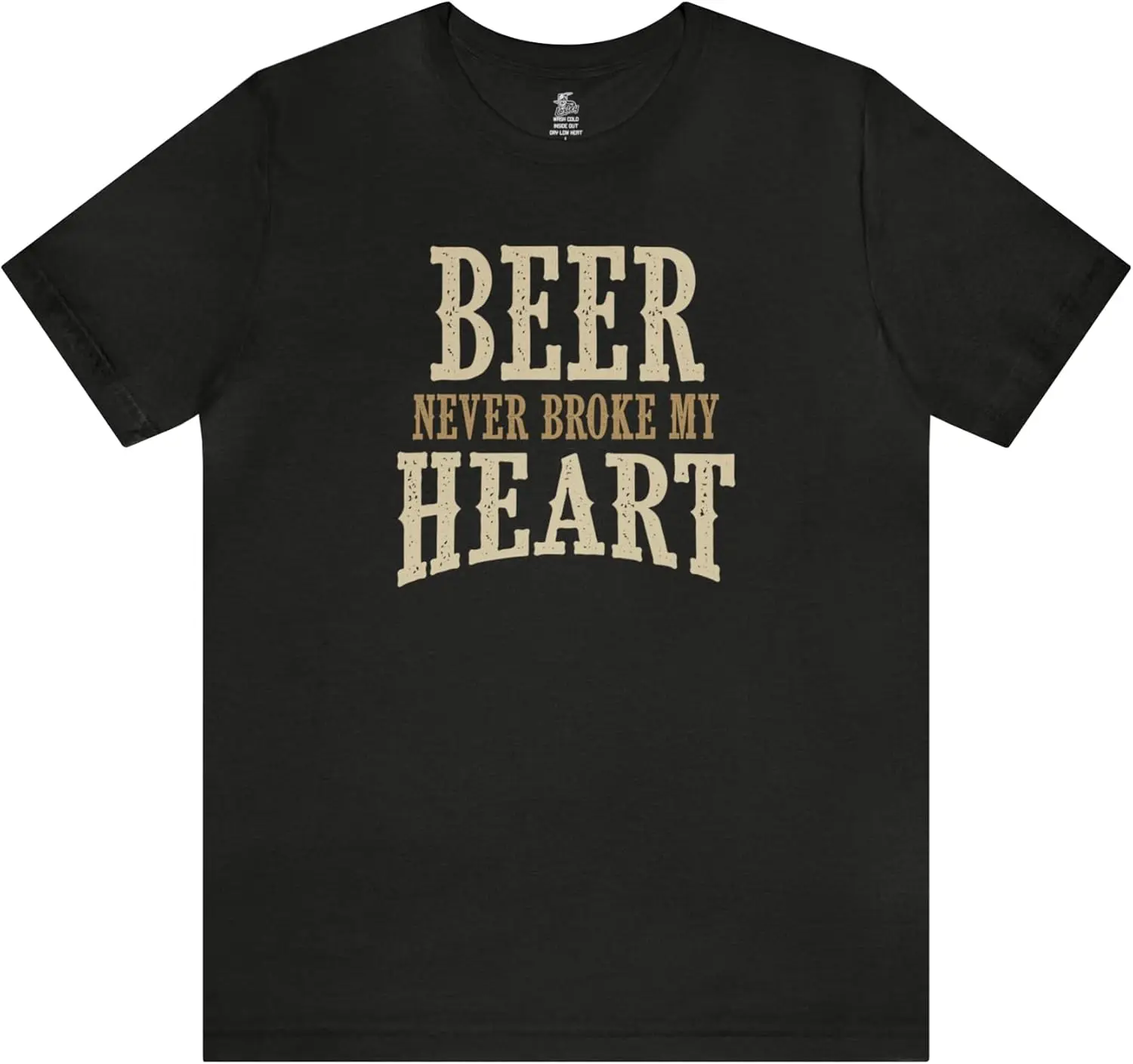 Loxley Beer Never Broke My Heart Country Western Music Festival Unisex Short Sleeve T-Shirt Black Heather